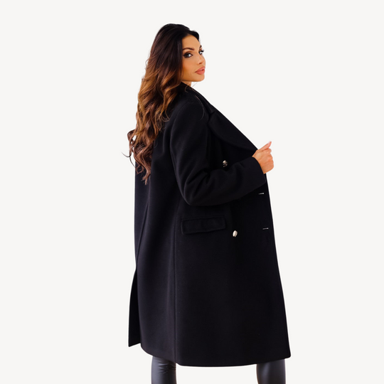 Heidi-Mode | Damen Doppelreiher Wollmantel