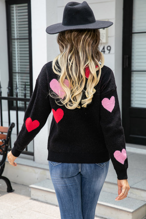 Heidi-Mode | Just Believe Heart Langarm Strickpullover