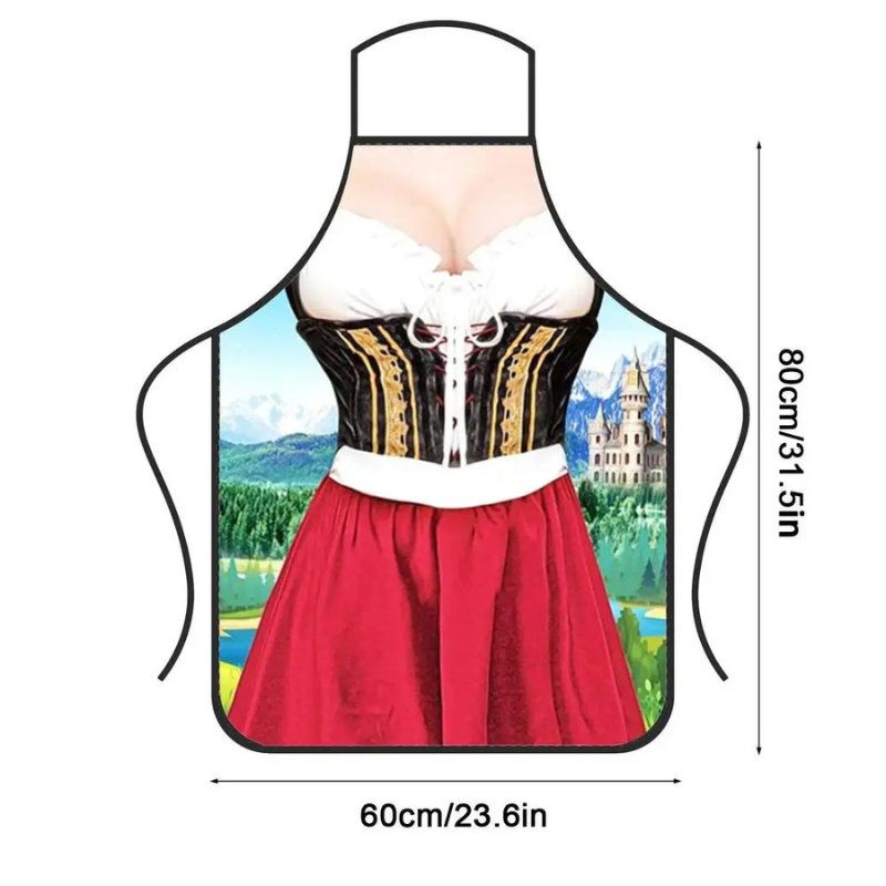 Heidi-Mode | Damen Schürze mit Traditionellem Druck