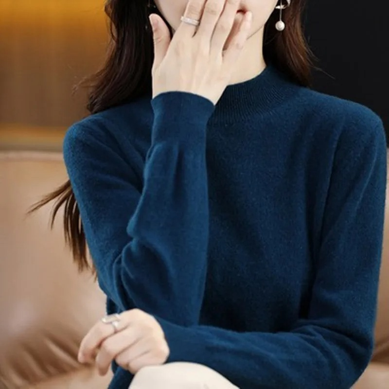 Heidi-Mode | Kaschmir Pullover Damen Hoher Kragen, Weich & Zeitloses Design