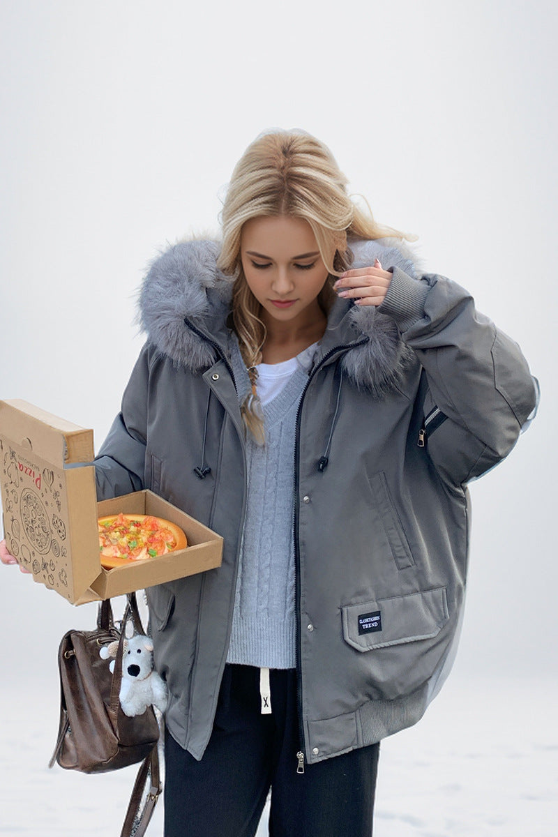 Heidi Mode | Elegante Amerikanische Fellkragen Workwear Parka
