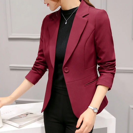 Heidi-Mode | Eleganter Damen Blazer mit Langen Ärmeln Perfekt für Die Arbeit