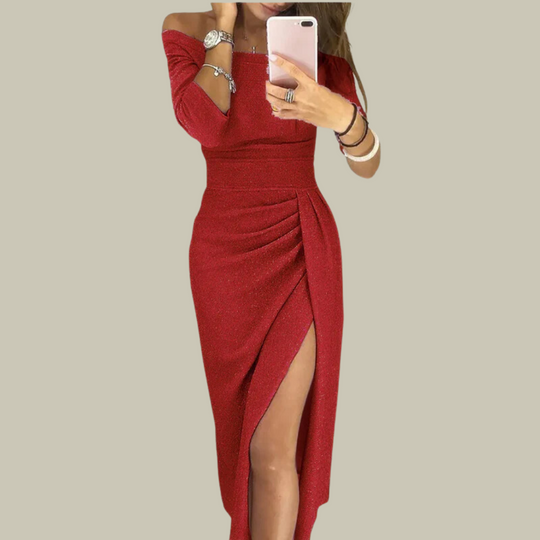 Heidi-Mode | Frauen Glitter Partykleid