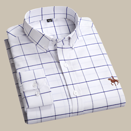 Heidi-Mode - Oxford Shirt Lässiges Hemd mit langen Ärmeln für Herren