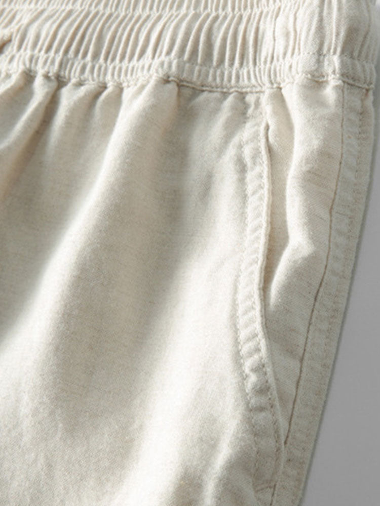 Blend Striped Cuban Shirt & Straight Leg Linen Pants