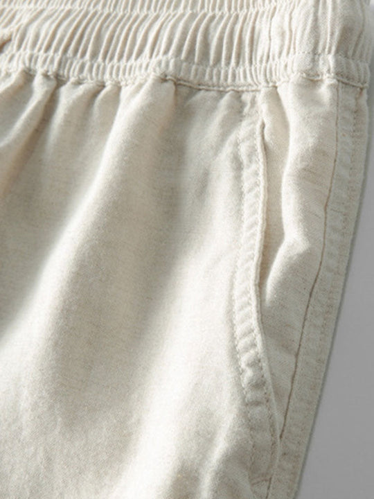 Blend Striped Cuban Shirt & Straight Leg Linen Pants