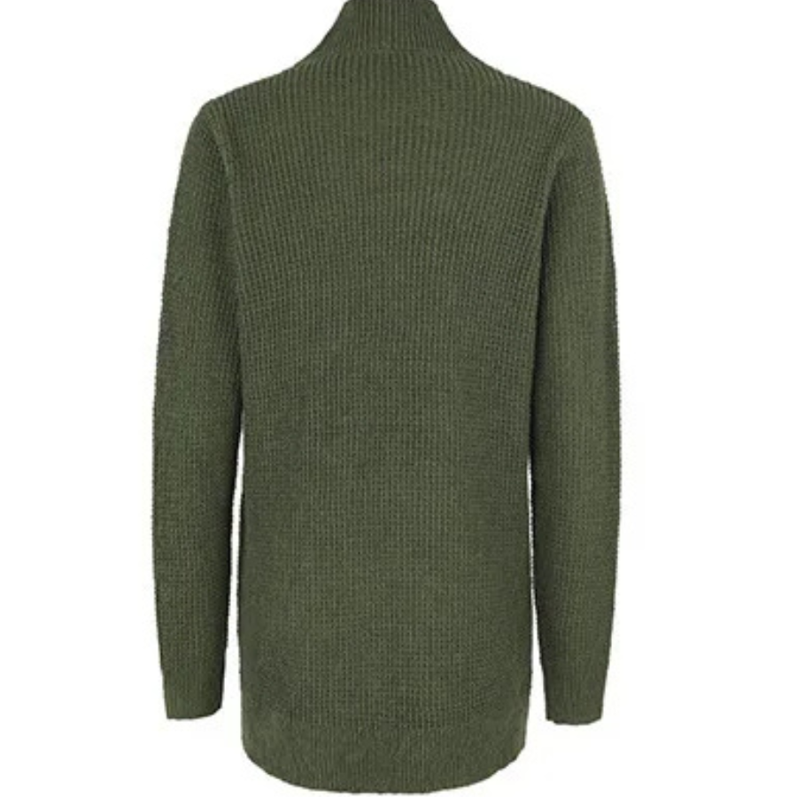 Heidi-Mode | Lange Westen Damen Offene Vorderseite Strickjacke mit Taschen