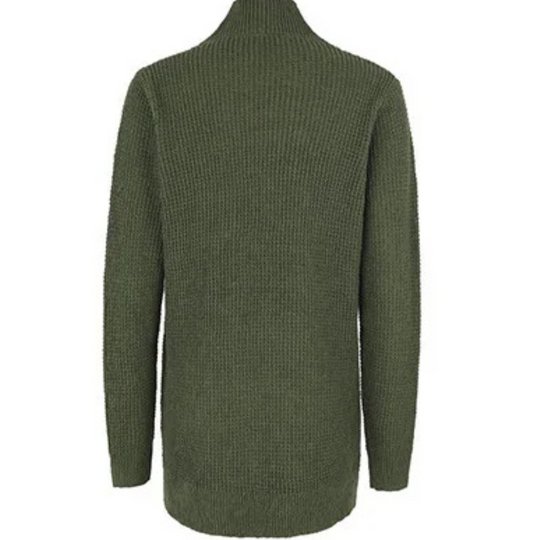 Heidi-Mode | Lange Westen Damen Offene Vorderseite Strickjacke mit Taschen