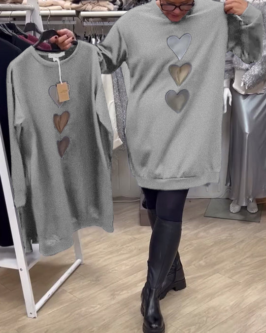 Heidi-Mode | Shift Herz Muster Lässig