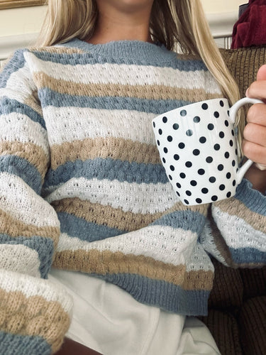 Heidi-Mode | Bequemer gestreifter Strickpullover ideal für den Winter