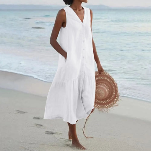 V-Ausschnitt Kleid