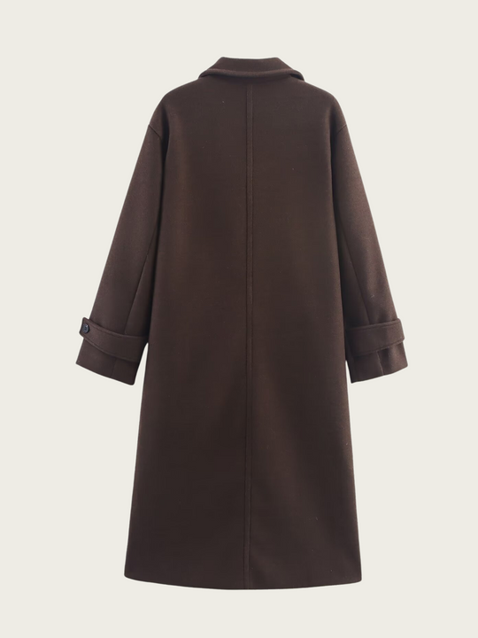 Heidi-Mode | Klassischer langen Reversmantel für Frauen Aleida