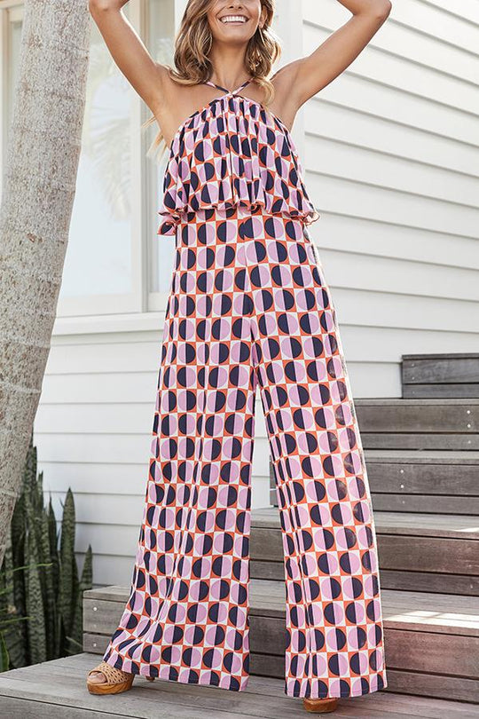 Heidi-Mode | Love Buzz Halterneck Breite Beinform Jumpsuit