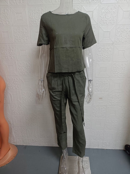 Heidi Mode | Übergroße Bluse Hose mit weitem Bein Retro zweiteiliges Set