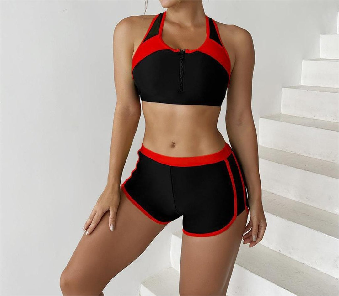 Heidi Mode | Split einfarbig Spleißen Bikini