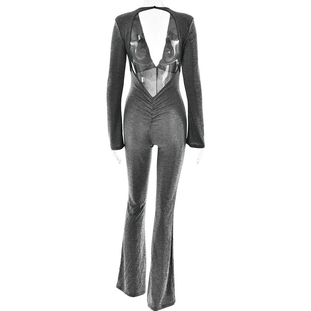 Heidi-Mode | Eleganter Overall mit V-Ausschnitt und freiem Rücken