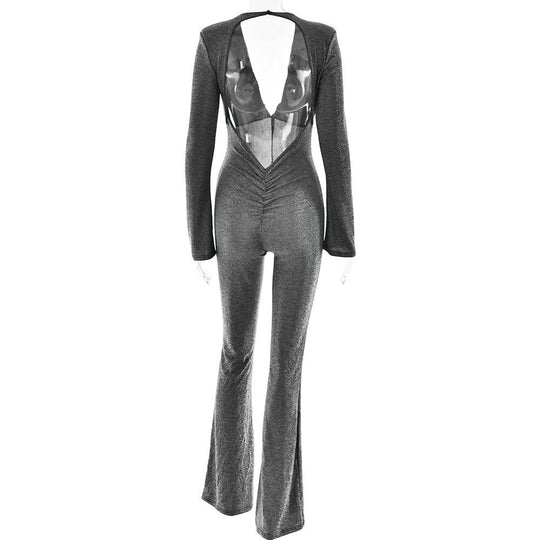 Heidi-Mode | Eleganter Overall mit V-Ausschnitt und freiem Rücken
