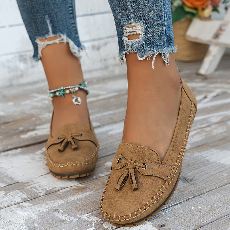 Heidi-Mode | Klassische Wild Loafer mit Quastendetail für Damen