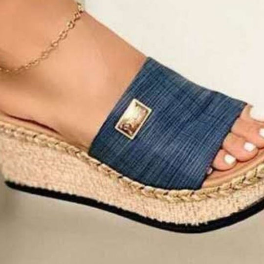Heidi-Mode | Pu Leder Offene Zehen Sandalen