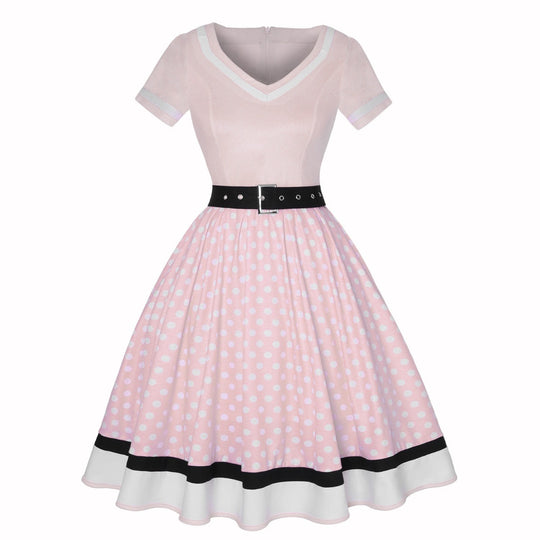 Heidi Mode | Vintage Hepburn Polka Dot Kleid