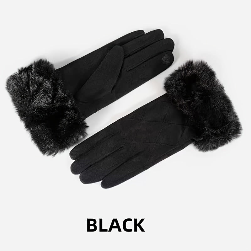 Heidi-Mode | Winter Wildledertasche Touchscreen Handschuhe für Damen