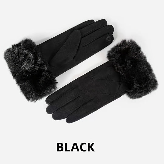Heidi-Mode | Winter Wildledertasche Touchscreen Handschuhe für Damen
