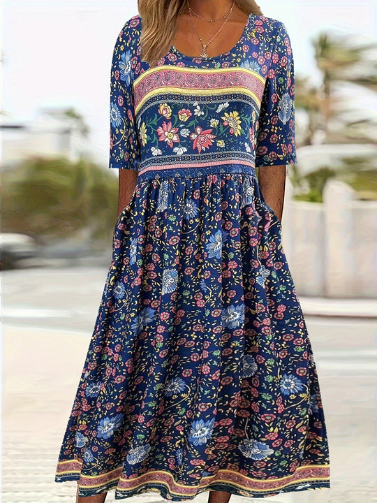 Plus Size Boho-Maxikleid - Elena