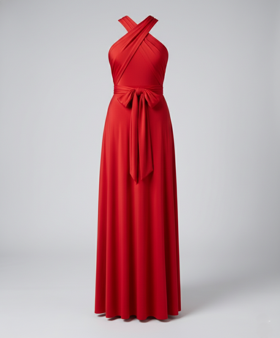 Damen Multiway Wickelkleid mit 50+ Tragevarianten & Elastischem Stoff | Heidi-Mode