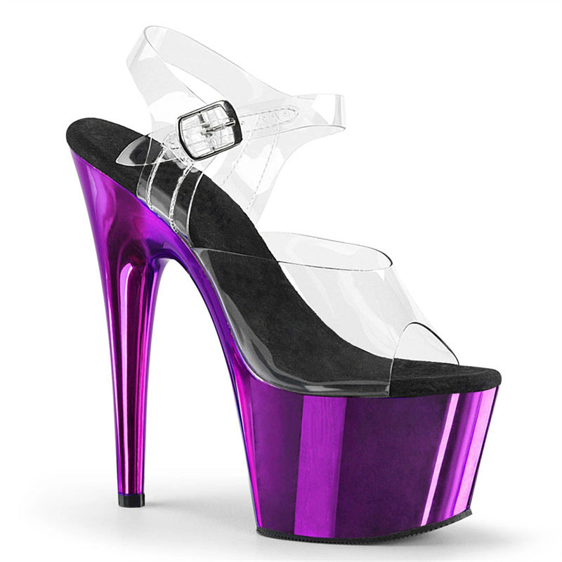 Heidi-Mode | High Heels Ein Linie Schnalle Fisch Mund Offen Zehe Damen Schuhe