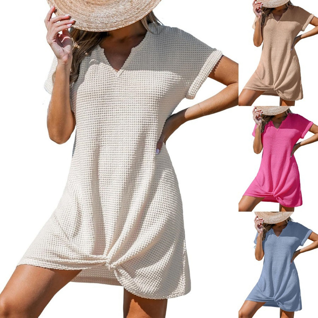 Heidi Mode | Blusenkleid mit V-Ausschnitt und Knick