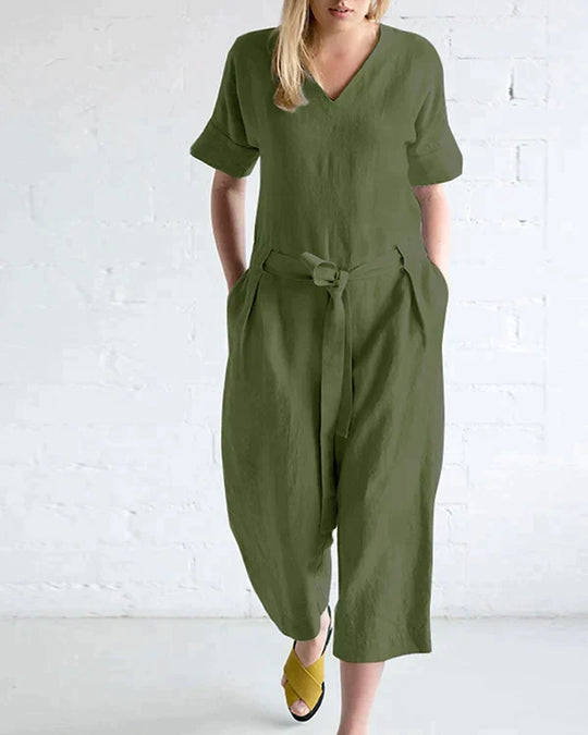 Jumpsuit aus hochwertigem Leinen