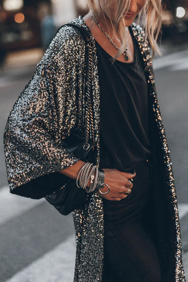 Heidi-Mode – Modischer Pailletten-Cardigan
