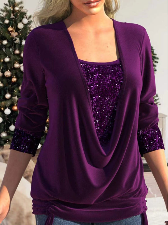 Heidi-Mode | Glitzer Pailletten Top