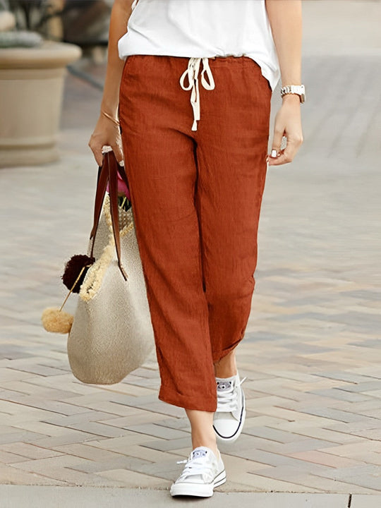 Heidi-Mode | Leinenhose mit Gummibund