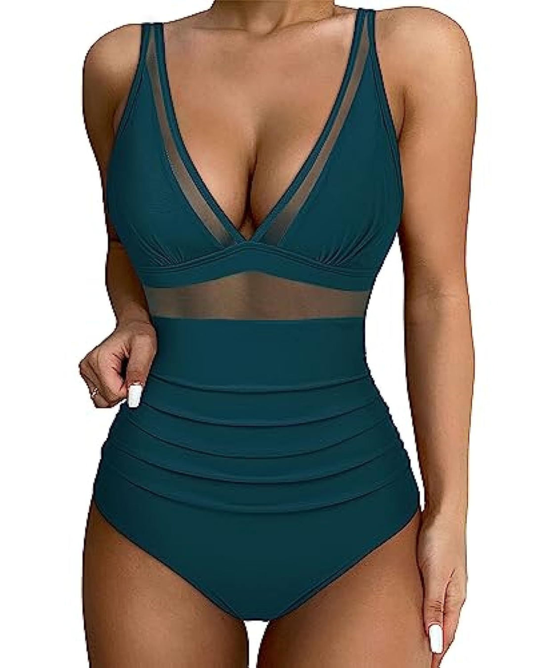 Heidi Mode | Einteiliger hohler Badeanzug mit hoher Taille