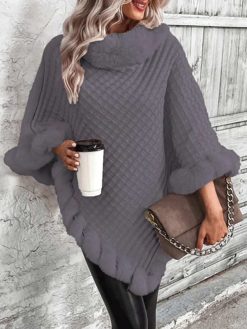 Heidi-Mode | Poncho-Style Strickpullover
