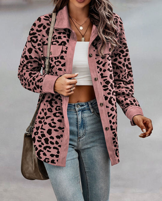 Heidi-Mode | Damen Leopardenmuster Jacke