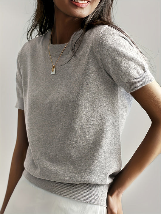 Heidi-Mode | Lässiger Pullover mit Kurzen Ärmeln für Frühling und Sommer