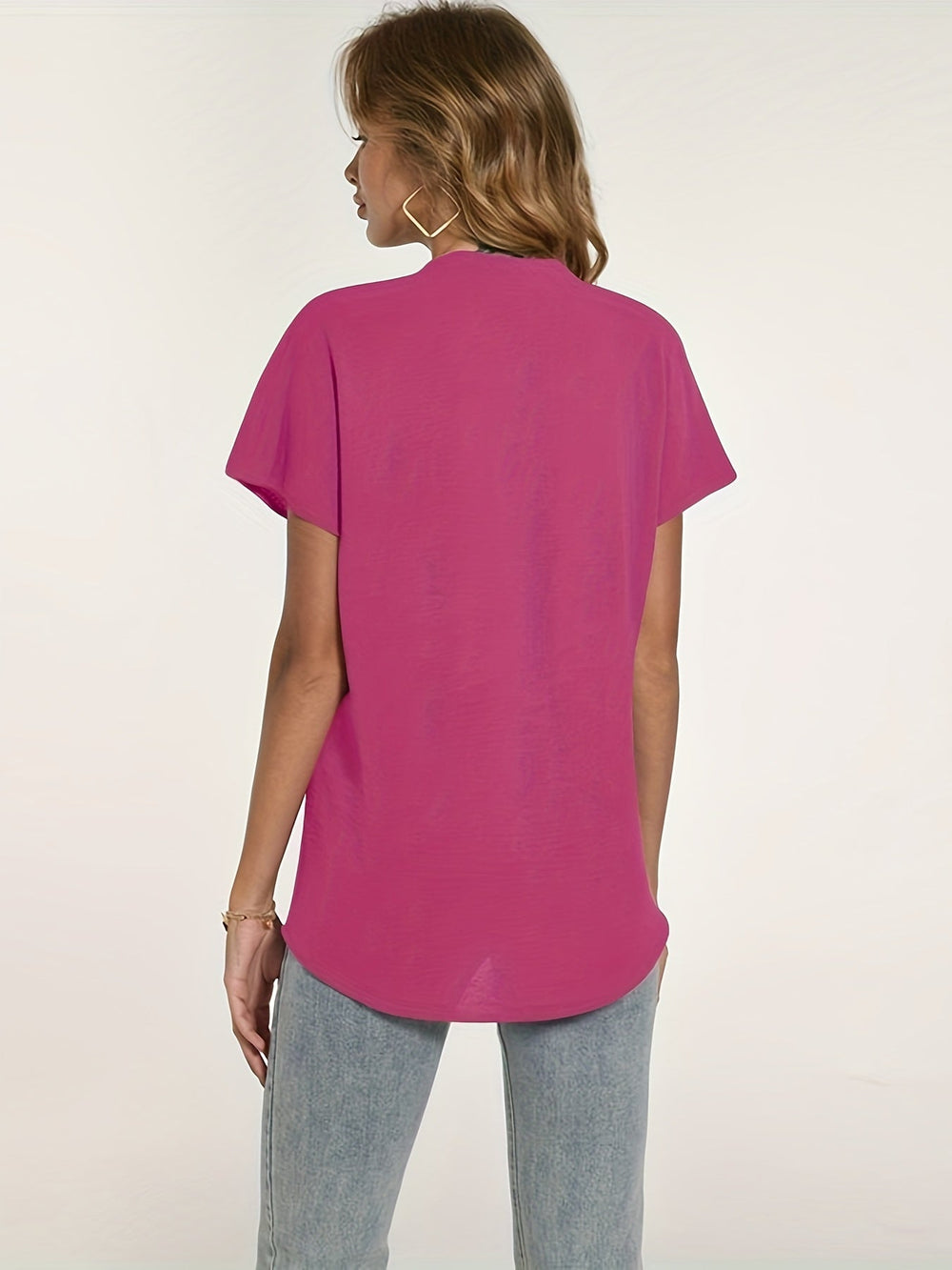 Heidi-Mode | Sommerbluse für Damen Leicht, Kurzarm, Elegant V-Ausschnitt Dekolleté