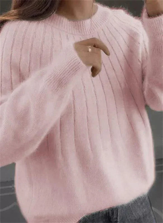 Flauschiger Kaschmir-Strickpullover