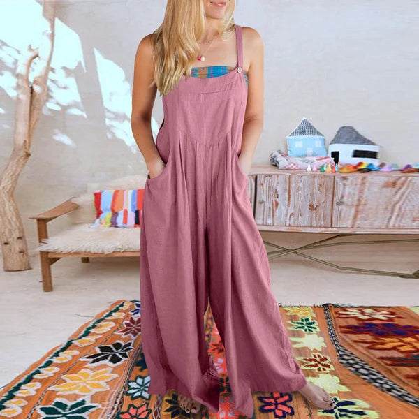 Leinen Blüte Jumpsuit