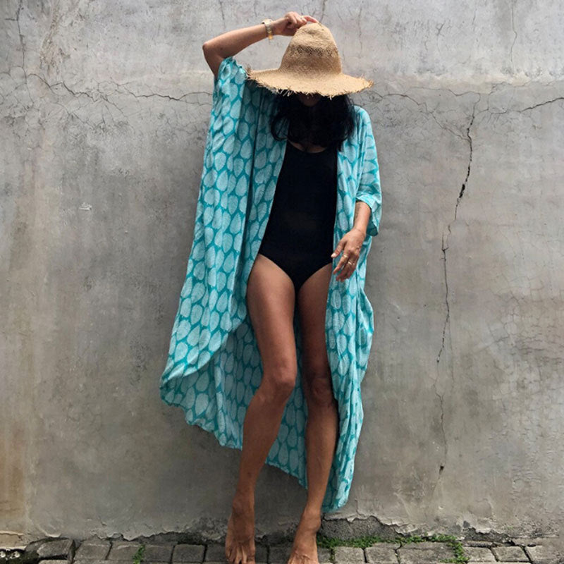 Heidi-Mode | Glamouröse Sonnenschutz Resort Strandkleid Cover Up