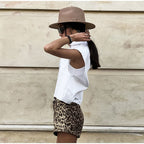 Heidi-Mode - Denim Leopard Shorts