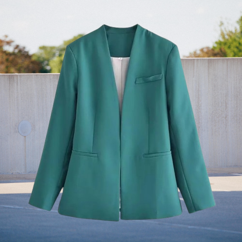 Heidi-Mode | Schicke Lockere Blaue Jacke mit Taschen