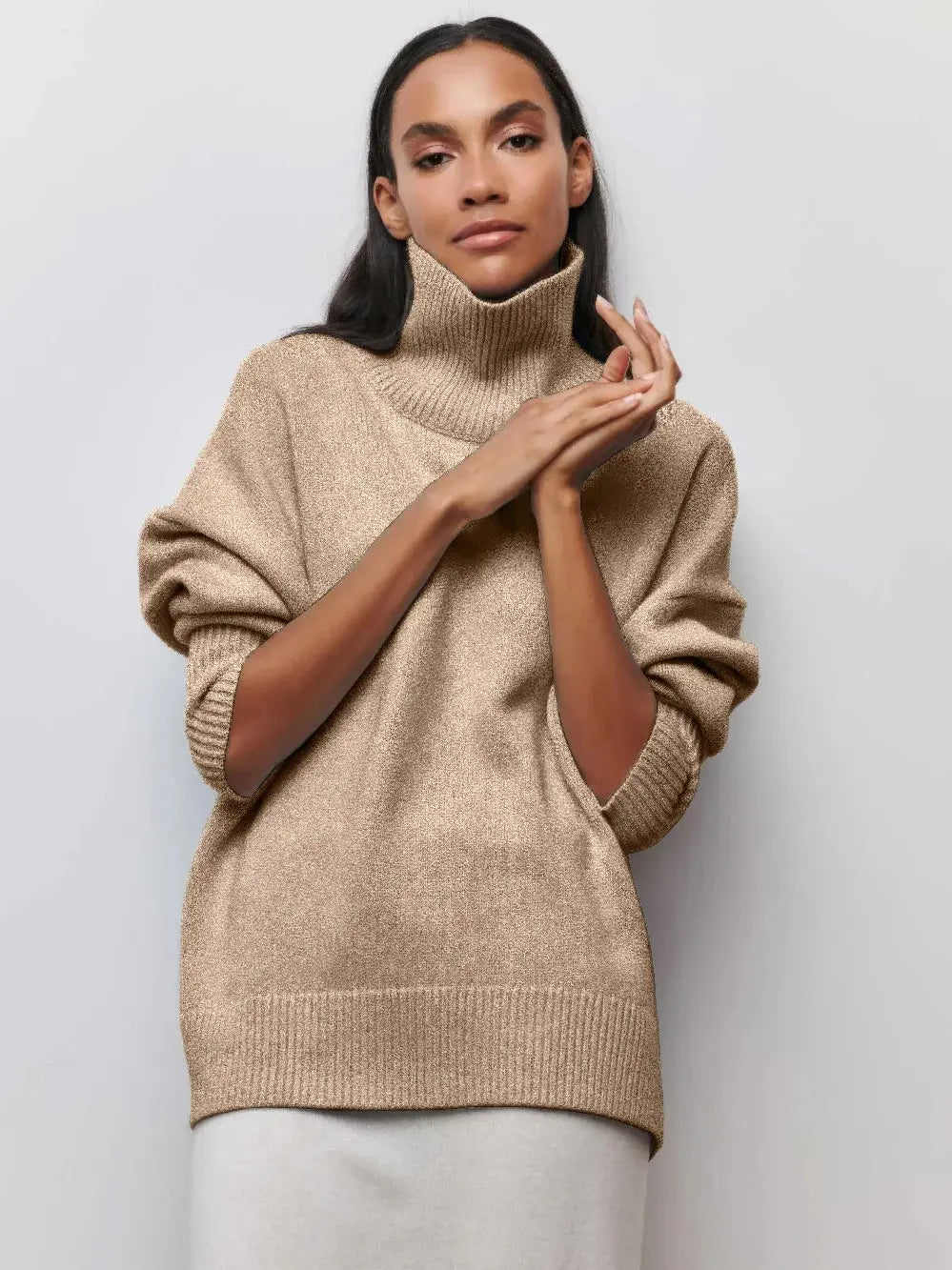 Heidi-Mode | Gestrickter Damenpullover mit O-Hals