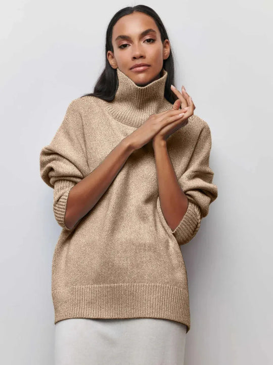 Heidi-Mode | Gestrickter Damenpullover mit O-Hals