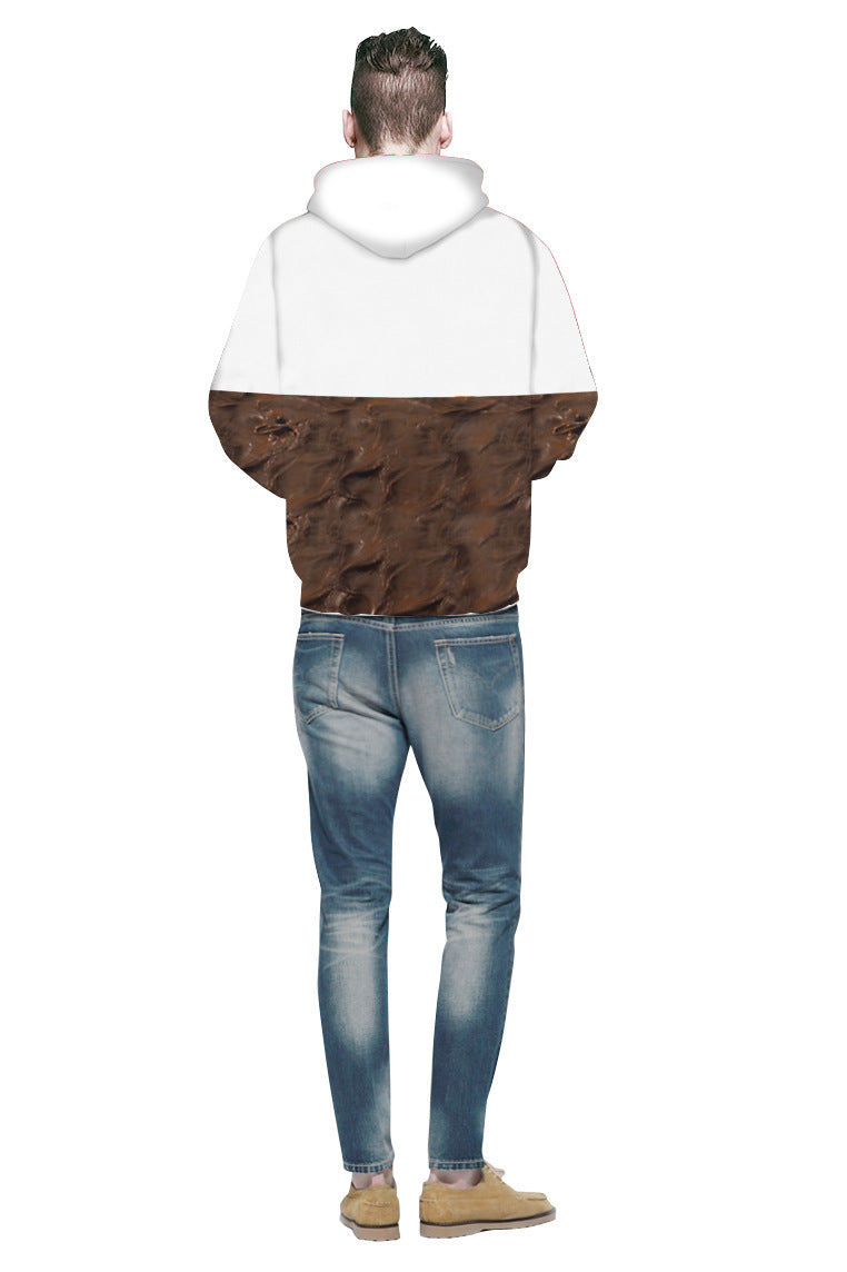 Unisex Kapuzenpullover mit kreativem Nutella-Design Heidi-Mode