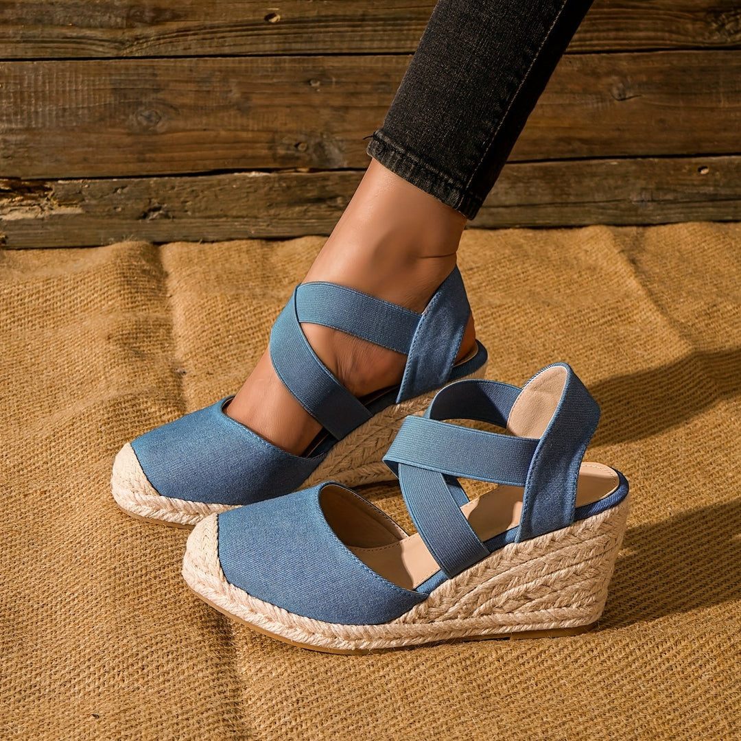 Heidi-Mode | Damen Espadrilles mit Keilabsatz