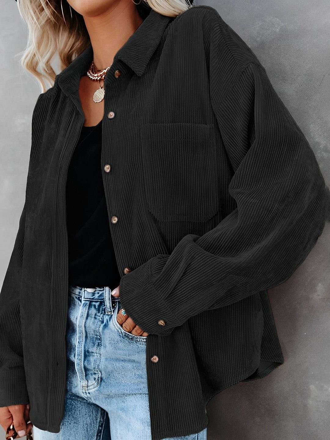 Heidi-Mode | Samtjacke mit Knöpfen