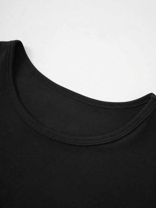 Heidi-Mode | Rundhalsausschnitt Kurzarm T-Shirt